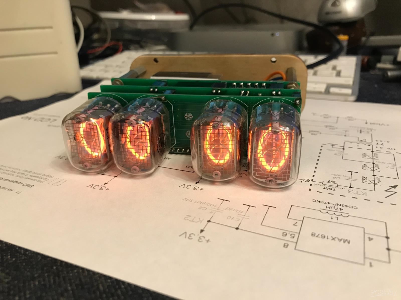 Nixie Clock IN12 & ESP12(ESP8266) WiFi Share Project PCBWay