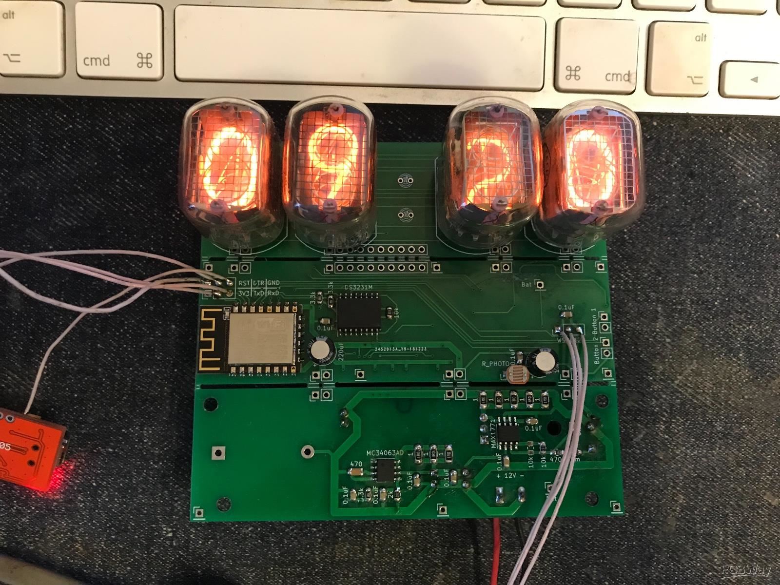 Nixie Clock IN12 & ESP12(ESP8266) WiFi Share Project PCBWay