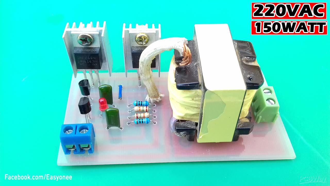 Inverter From An Audio Power Amplifier Electronic Circuit Projects