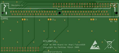 Atari Falcon 030 - Atlantis 4/14 MB RAM Board