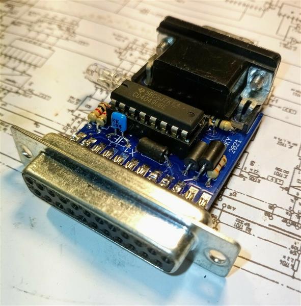 Professional Amiga Video RGB DB23 to VGA/SVGA adapter with buffered HV