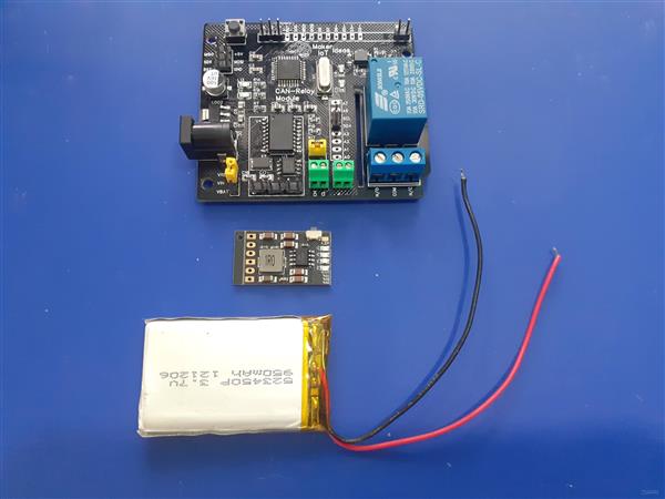 Can Relay Module with LiPo cell and MH-CD42 Module