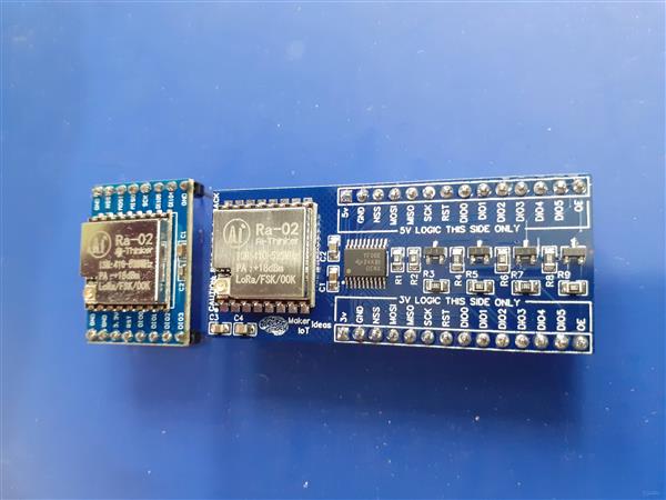 Original RA-02 breakout Module, next to improved RA-02 breakout Module